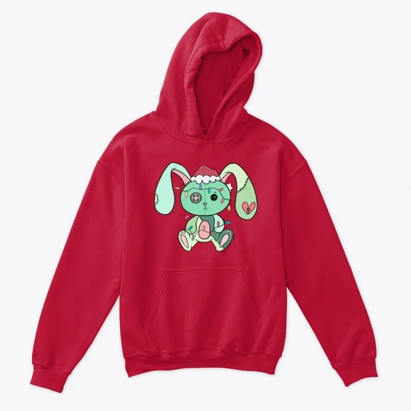 Holiday Stitches the Bunny Kids Hoodie