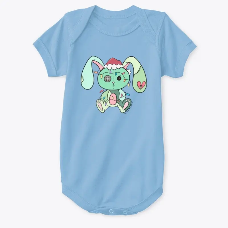 Holiday Stitches the Bunny Baby Onesie