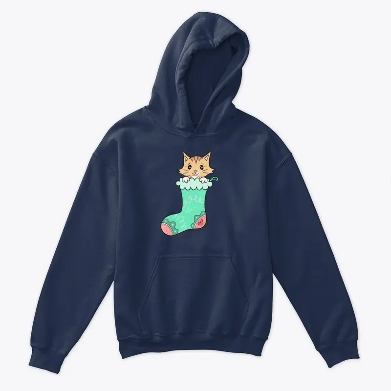 Holiday Leo the Cat Kids Hoodie