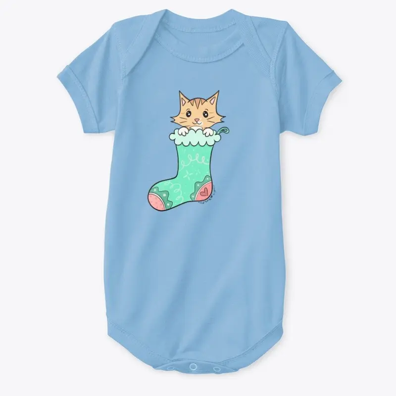 Holiday Leo the Cat Baby Onesie