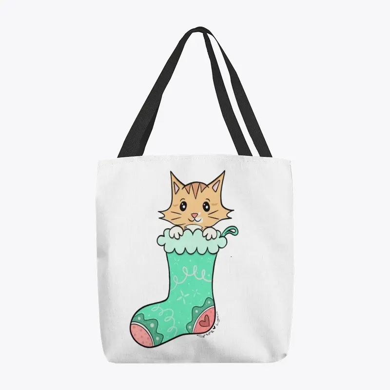 Holiday Leo the Cat Tote Bag